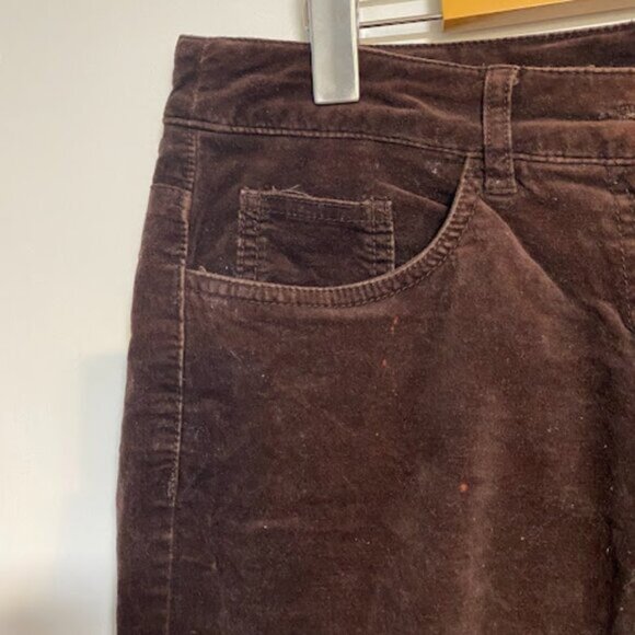 Lady Hathaway Dark Brown Corduroy Women's Trousers Pants Size 10 - Picture 5 of 16